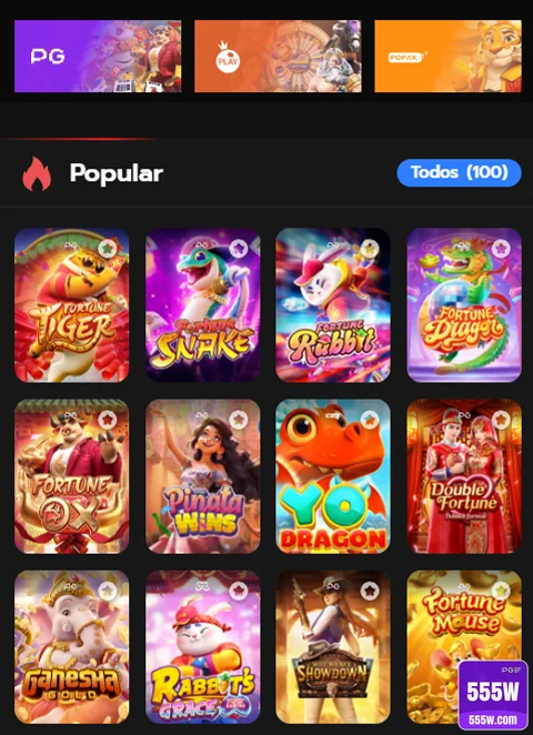 555w - explorar os melhores jogos de mesa - Fortune Tiger e Aviator